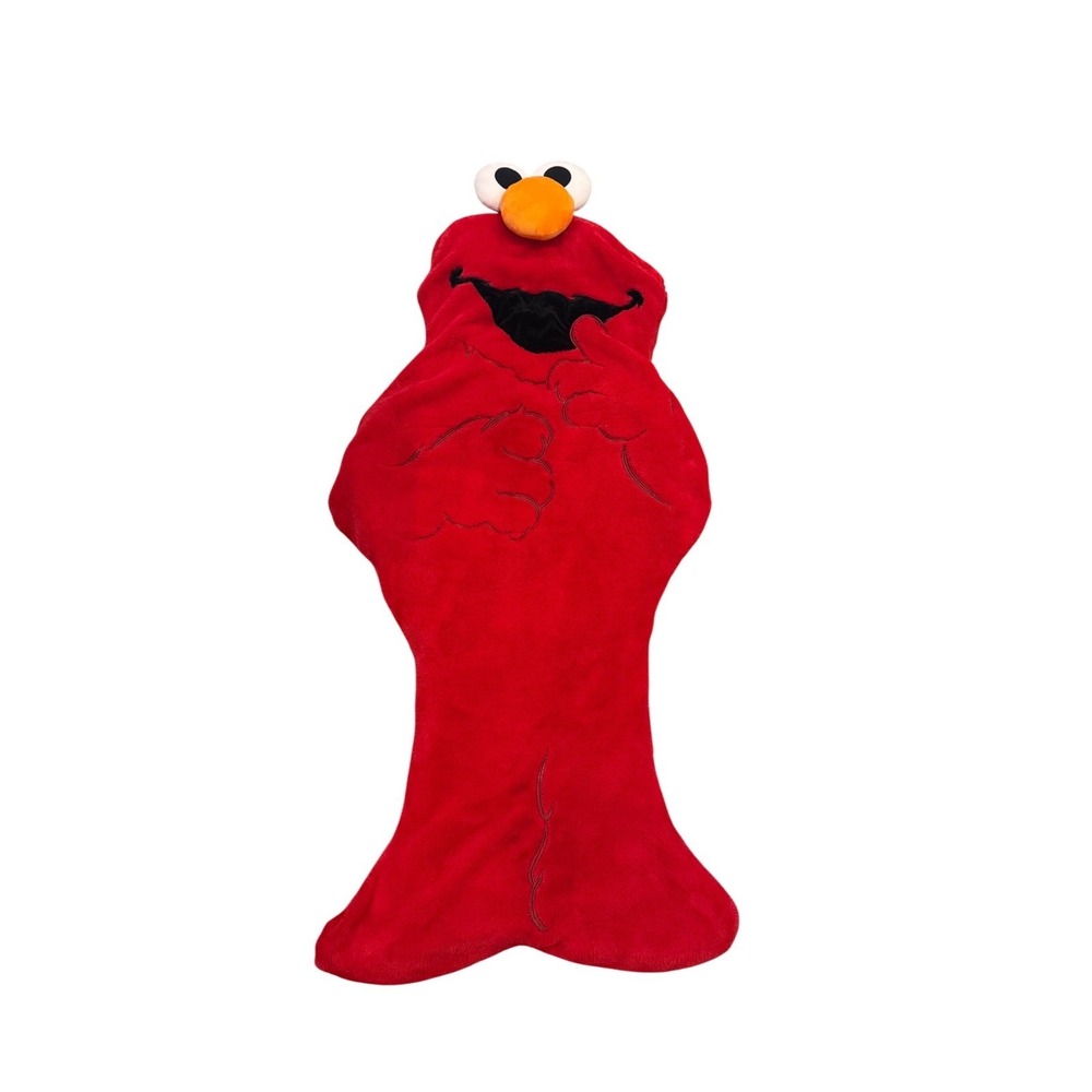 Sesame‎ Street Elmo Red Faux Fur Plush Sleeping Bag Kids Sleepover Bedding
